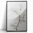 Abstract floral artwork in a sleek black frame, featuring vibrant colors and intricate designs, ideal for modern home decor or office settings.
