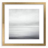 Abstract landscape artwork framed in gold with a white mat, showcasing a modern design that enhances home decor. Ideal for contemporary living spaces.