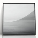 Framed abstract landscape artwork in black acrylic, showcasing a modern design with vibrant colors and intricate textures, perfect for contemporary home decor.