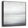 Framed abstract landscape canvas art in a striking black frame, showcasing a vibrant color palette and layered textures; perfect for modern home decor.