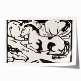 Expressionist Art - Resting Horses by Franz Marc