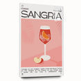Large abstract wall art on acrylic glass depicting vibrant food and drink motifs, suitable for dining room decor.