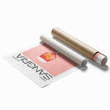 Extra large rolled print featuring a vibrant floral design in bold colors.
