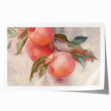Rolled canvas print of assorted fruits in vibrant colors, ideal for art wall dining room decor.
