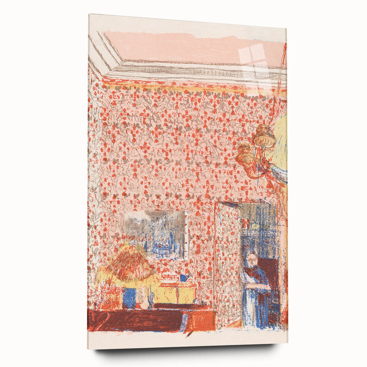 Impressionist Interior Wall Art - Vuillard’s Pink Wallpaper Scene Print