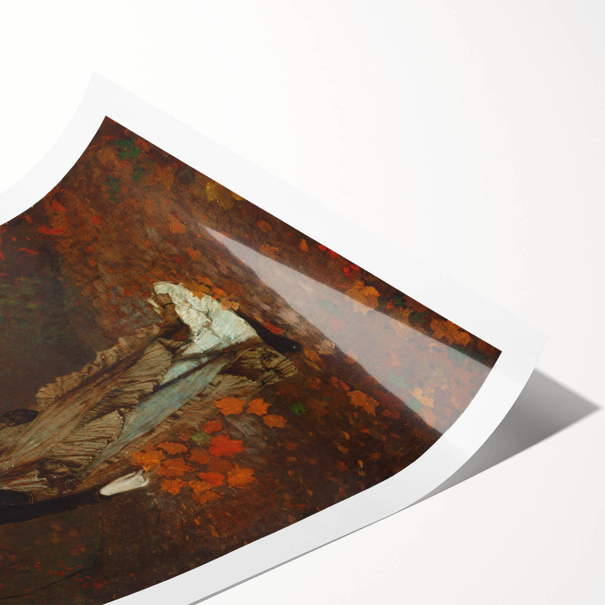 Realism Art Print - Autumn by Winslow Homer, Elegant Fall Scene
