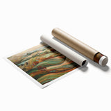 Extra large wall art featuring autumnal floral designs in warm orange and red tones, ideal for classy bathroom ambiance.
