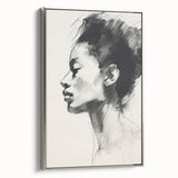 Framed minimalist wall art in silver showcasing an abstract design, viewed from the side, perfect for modern home decor and artistic interiors.