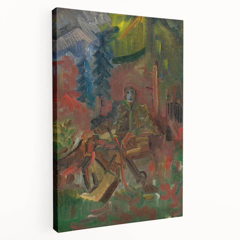 Expressionist Art - Resting Huntsman by Arnold Peter Weisz-Kubínčan
