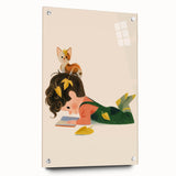 Cozy Reading Time Girls Room Wall Art – Kids Room Art Print