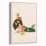 Cozy Reading Time Girls Room Wall Art – Kids Room Art Print