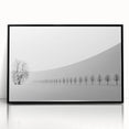 Abstract landscape artwork in a sleek black frame, showcasing vibrant colors and fluid shapes, perfect for modern home decor. Ideal for enhancing contemporary interiors.