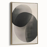 Abstract minimalist wall art framed canvas showcasing a gold design with a sleek side view, perfect for modern home decor and artistic interiors.