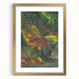 Expressionist Art - Resting Hunter with Two Reclining Men