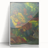Expressionist Art - Resting Hunter with Two Reclining Men