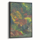 Expressionist Art - Resting Hunter with Two Reclining Men