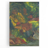 Expressionist Art - Resting Hunter with Two Reclining Men