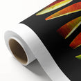 Art Deco poster of assorted fruits in vibrant colors on rolled canvas, ideal for nursery wall art or dining room decor.