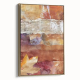 Framed canvas featuring a vintage landscape painting of autumn trees in gold and black, ideal for bedroom wall decor.
