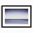 Abstract landscape artwork framed in black with a white mat, showcasing a harmonious blend of soft earth tones and serene shapes, perfect for modern decor.