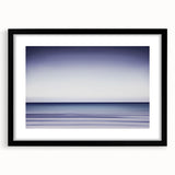 Abstract landscape artwork framed in black with a white mat, showcasing a harmonious blend of soft earth tones and serene shapes, perfect for modern decor.