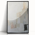 Framed abstract minimalist wall art featuring a sleek black design, presented from the front view, ideal for modern home decor and artistic expression. Perfect for enhancing contemporary interiors with its chic aesthetics and subtle elegance.