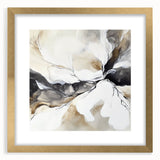 Geometric Abstract Wall Decor – Black, White & Beige Canvas Art
