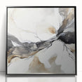 Geometric Abstract Wall Decor – Black, White & Beige Canvas Art