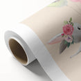 Floral Bunny Balloon Girls Room Wall Art – Kids Room Art Print