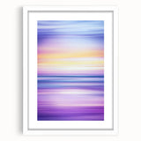Abstract landscape artwork framed in a sleek white mat, showcasing vibrant colors and dynamic shapes, perfect for modern home decor.