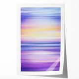 Abstract landscape print showcasing vibrant colors and flowing shapes, rolled and ready for display. Ideal for modern home decor, enhancing any room's aesthetic.