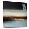 Minimalist Abstract Wall Art – Earthy Brown and Sky Blue Canvas