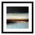 Minimalist Abstract Wall Art – Earthy Brown and Sky Blue Canvas