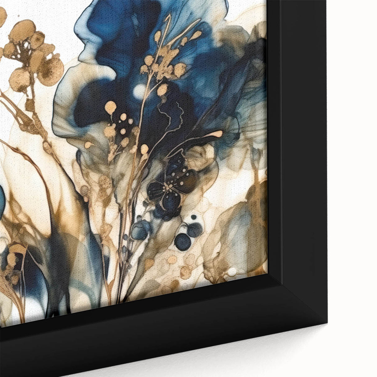Elegant Ink Floral Living Room Wall Art – Modern Canvas & Prints