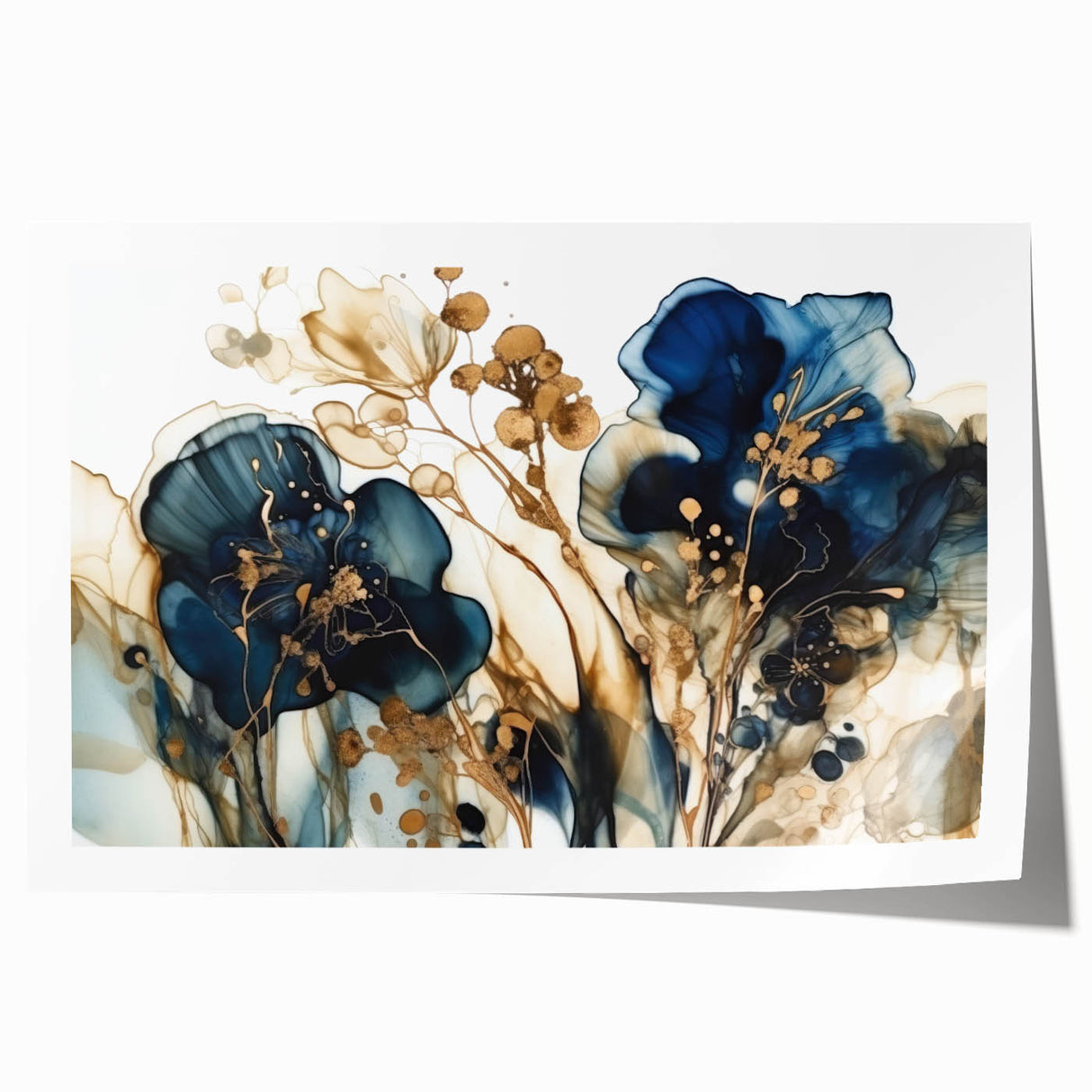 Elegant Ink Floral Living Room Wall Art – Modern Canvas & Prints