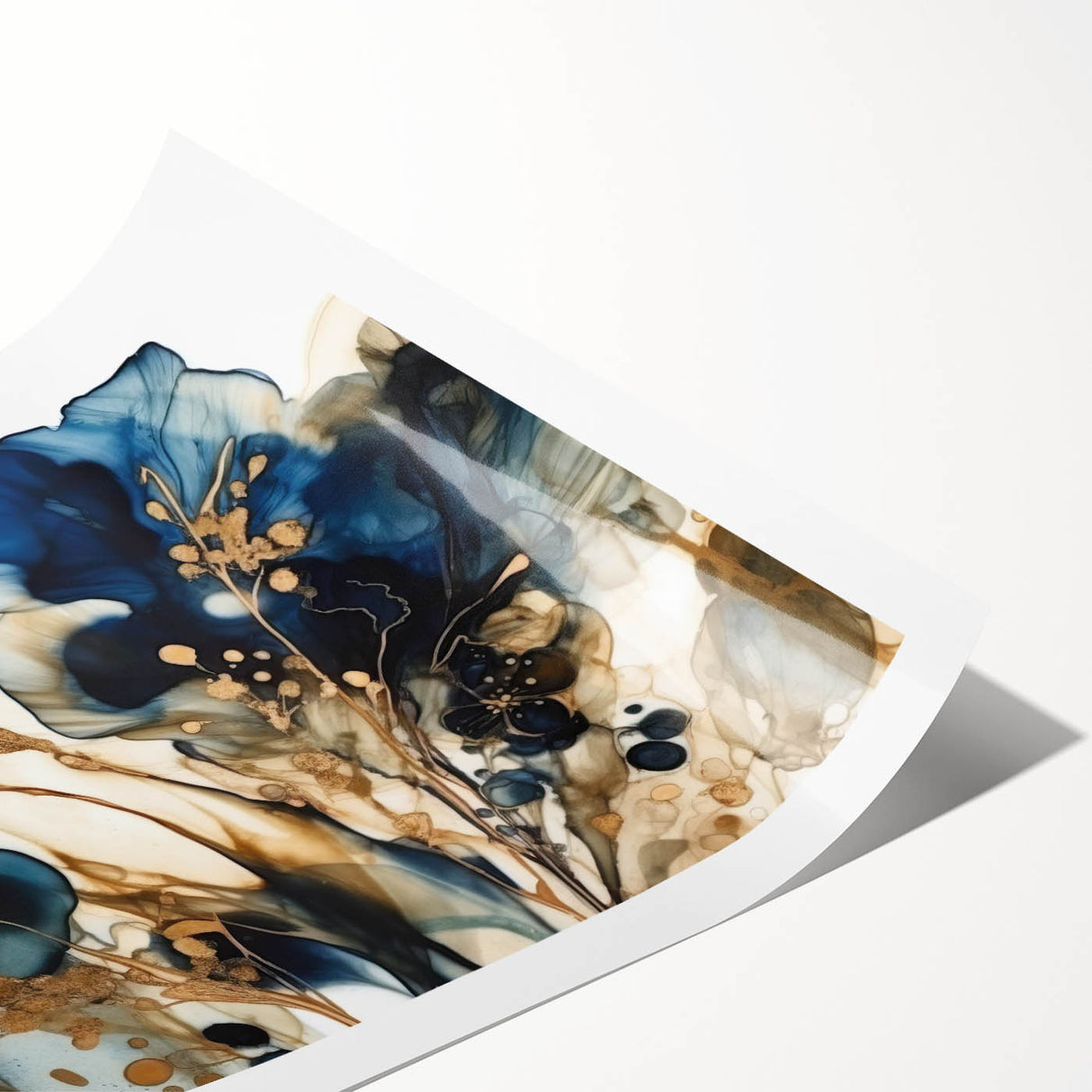 Elegant Ink Floral Living Room Wall Art – Modern Canvas & Prints
