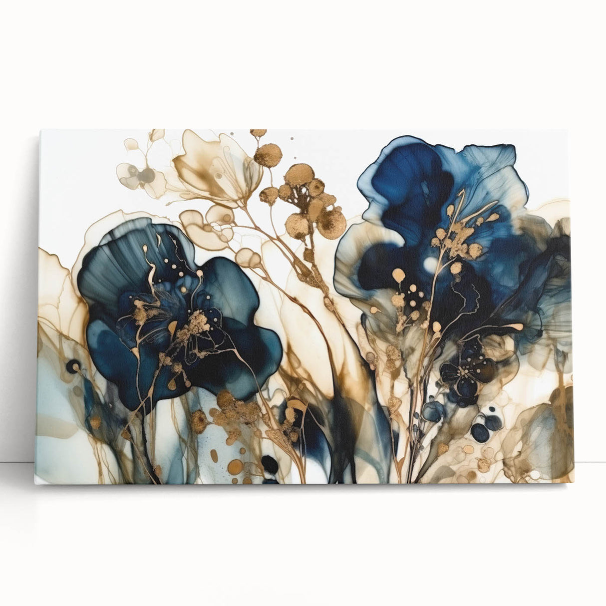 Elegant Ink Floral Living Room Wall Art – Modern Canvas & Prints
