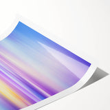 Abstract landscape rolled print showcasing vibrant blues and earthy tones, elegantly designed for modern decor. Perfect for adding a touch of nature-inspired art to any space.