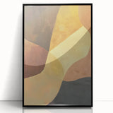 Abstract minimalist wall art print framed in acrylic, showcasing a sleek black design with clean lines, perfect for modern home decor. Ideal for adding a touch of sophistication to any room.