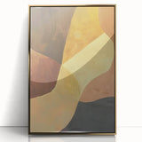Framed abstract minimalist wall art featuring a gold-accented design, set against a sleek black background, perfect for modern home decor. Ideal for enhancing contemporary interiors with a touch of elegance and sophistication.