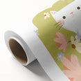 Floral Cat Girls Room Wall Art – Nursery & Kids Room Art Print