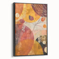 Black and white vintage poster art of a fall landscape on framed canvas, suitable for bedroom decor.