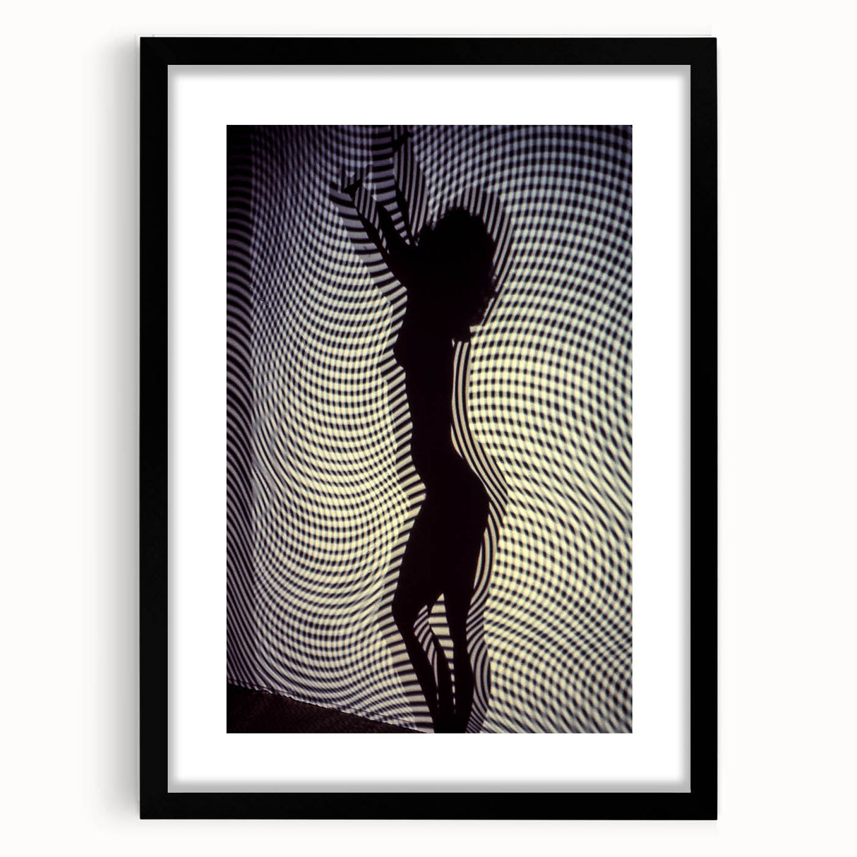 Patterned Rhythm – Emotive Silhouette Wall Art with Optical Vibes