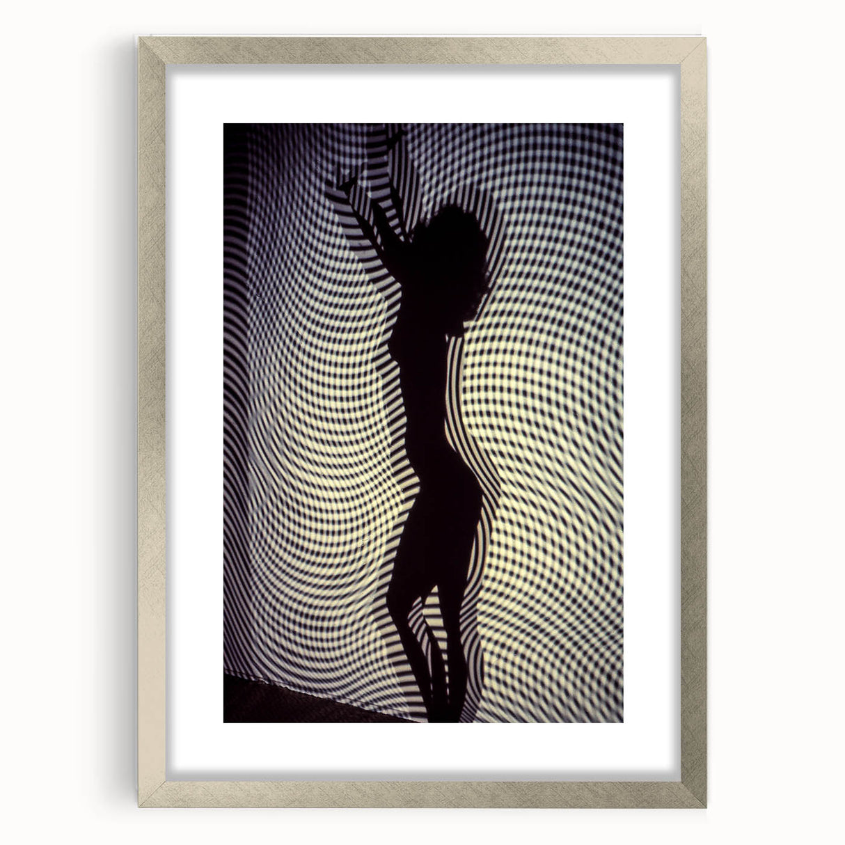 Patterned Rhythm – Emotive Silhouette Wall Art with Optical Vibes