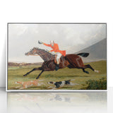 Romanticism Art: "Foxhunting: Encouraging Hounds" by J.F. Herring