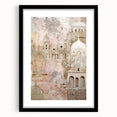 Abstract architecture wall art framed in black, showcasing geometric patterns and a modern aesthetic, perfect for contemporary home decor and stylish interiors.
