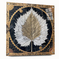 Acrylic wall art design showcasing vibrant flowers and botanical leaves, viewed from the side with decorative pins, perfect for adding color to modern interiors.