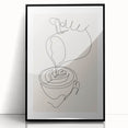 Large abstract wall art featuring swirling black and white patterns on acrylic, framed in black.