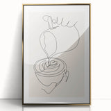 Art Deco poster featuring cocktails in vibrant gold and black tones on acrylic, ideal for modern kitchen decor.