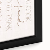 Extra large black wall art featuring colorful, textured food motifs on a framed canvas, ideal for living room decor.